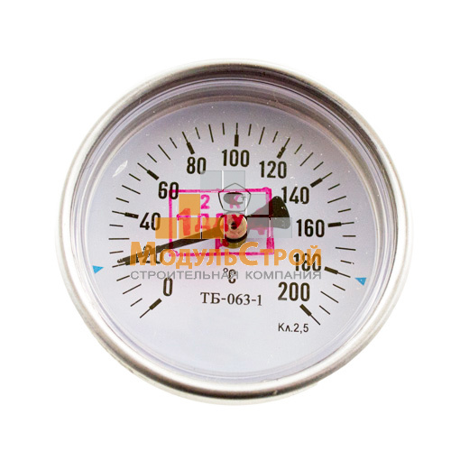 Термометр биметаллический 200°C L=60 (50)